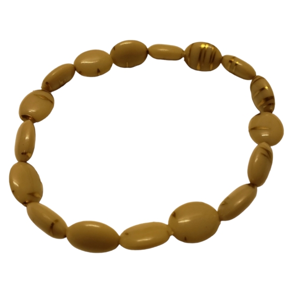 Wisconsin Monarch's Cream/Gold Bracelet - Picture 2 of 2